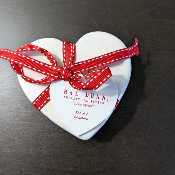 (2 for $20) NWT Rae Dunn LOVE Coasters - Picture 2 of 3